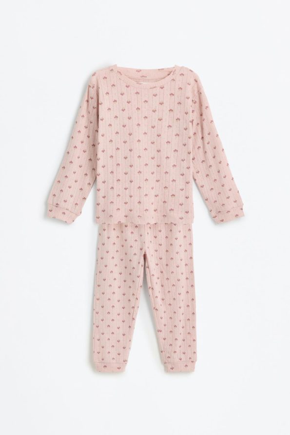 Patterned Lace Pajama Set