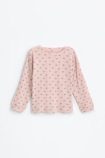 Patterned Lace Pajama Set