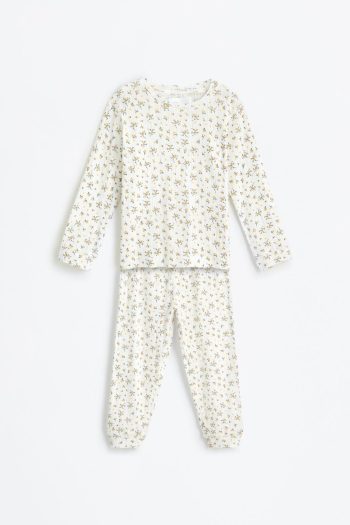 Patterned Lace Pajama Set