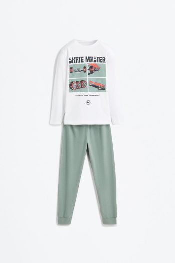 Printed Long Pajama Set