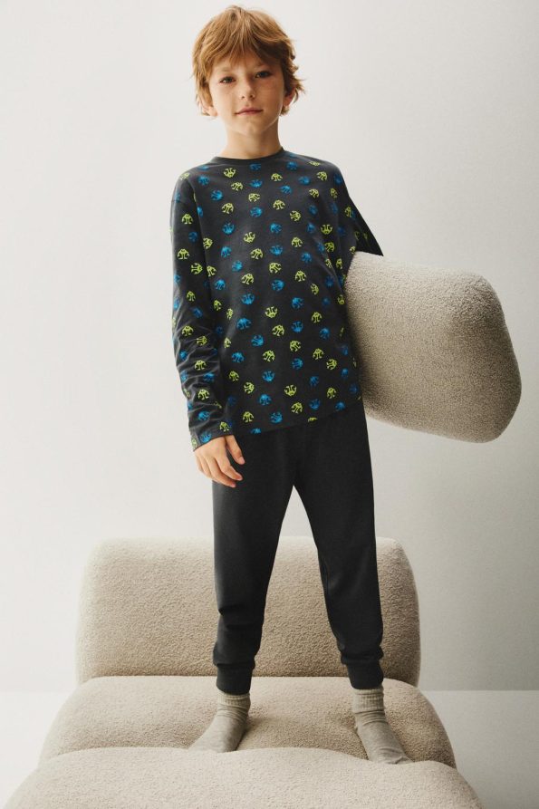 Printed Long Pajama Set