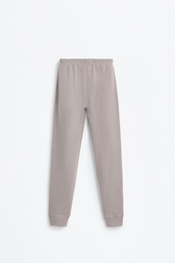 Textured Long Pajama Set