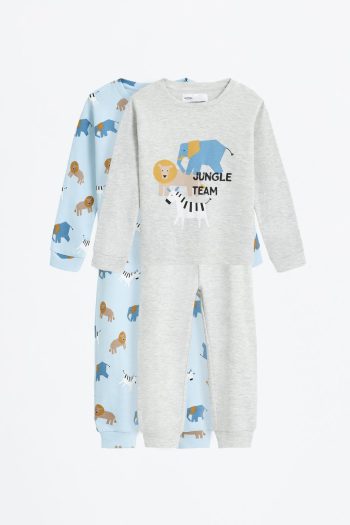 2-Piece Patterned Long Pajama Set