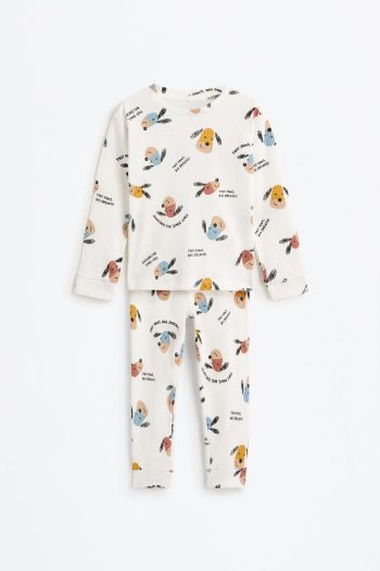 Ribbed Patterned Pajama Set