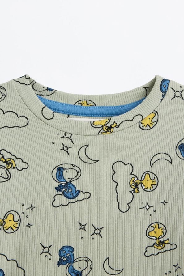 Snoopy Peanuts™ Ribbed Pajama Set