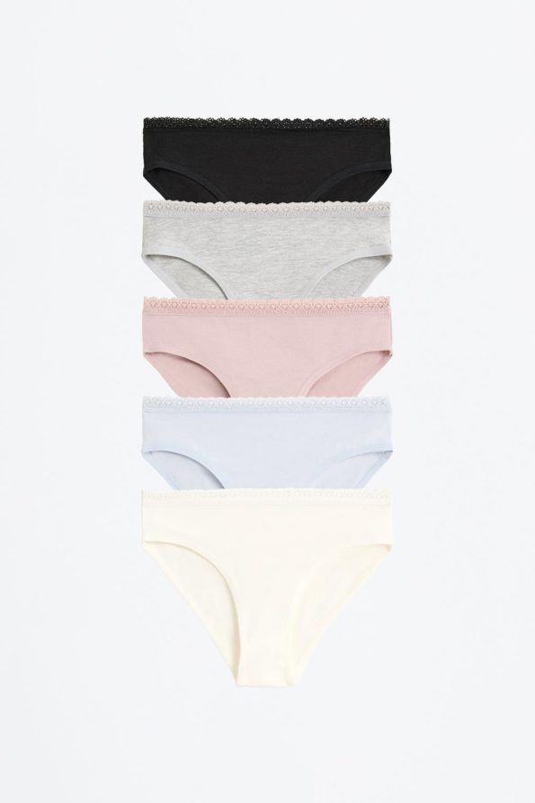 Set of 5 Matching Hipster Panties