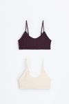 Set of 2 Seamless Ribbed Tank Tops