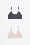 Set of 2 Seamless Ribbed Crop Tops