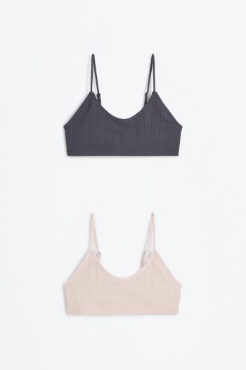 Set of 2 Seamless Ribbed Crop Tops