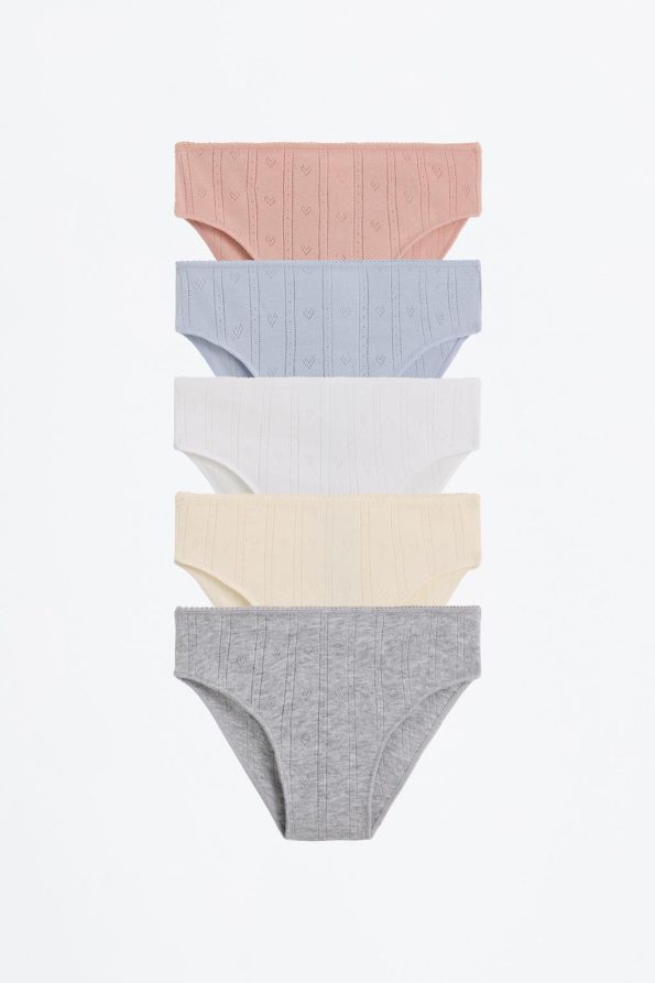 Pack of 5 Floral Lace Briefs