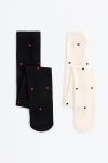 Pack of 2 Patterned Tights