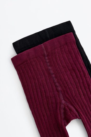 2-Pack Ribbed Tights Set