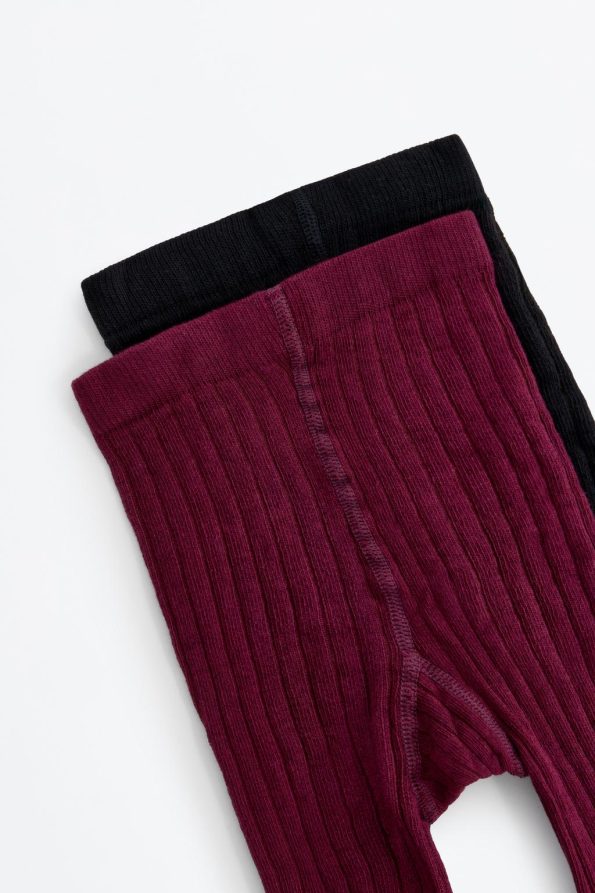 2-Pack Ribbed Tights Set