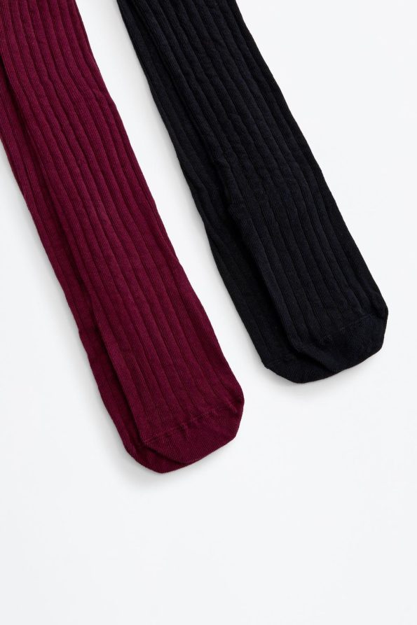 2-Pack Ribbed Tights Set
