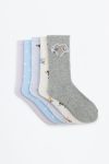 5-Pack Long Socks with Dog Patterns