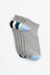 5-Pack Color Block Ankle Socks