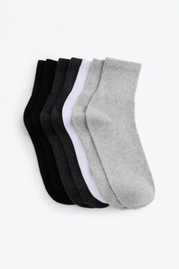 5-Pack Short Ribbed Socks