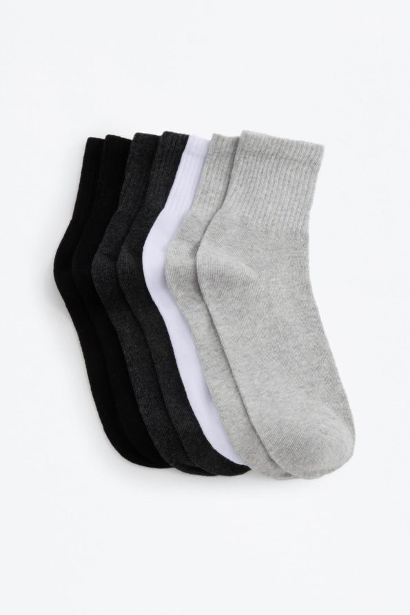 5-Pack Short Ribbed Socks