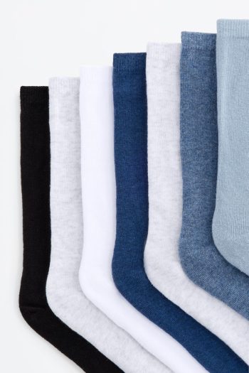 7-Pack Solid Color Long Socks