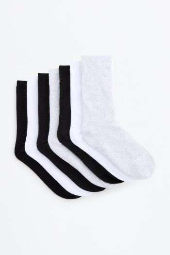 7-Pack Solid Color Knee-High Socks
