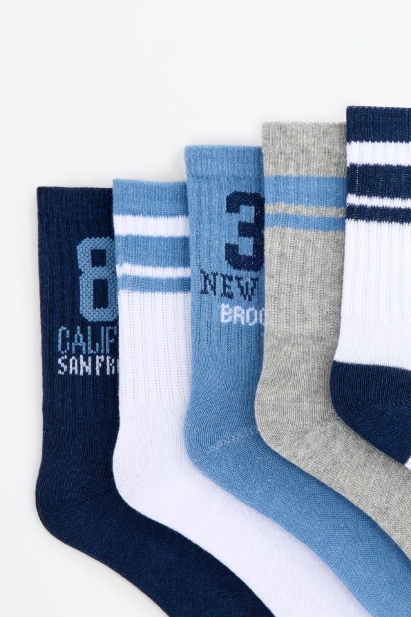 5-Pack Long Sports Socks