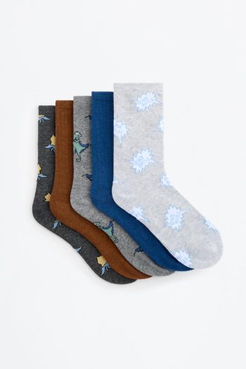5-Pack of Contrast Long Socks
