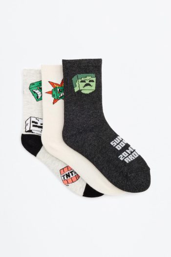 3-Pack Minecraft Long Socks