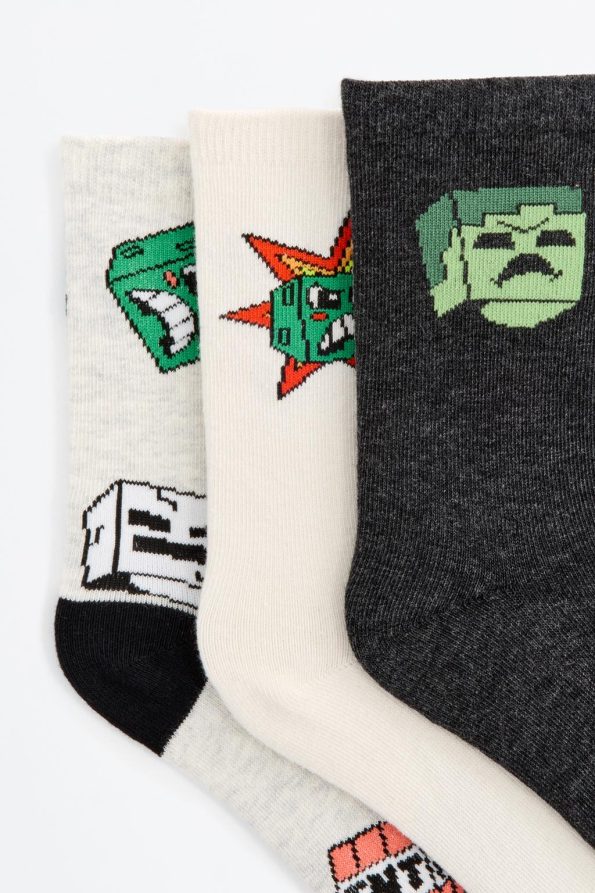 3-Pack Minecraft Long Socks