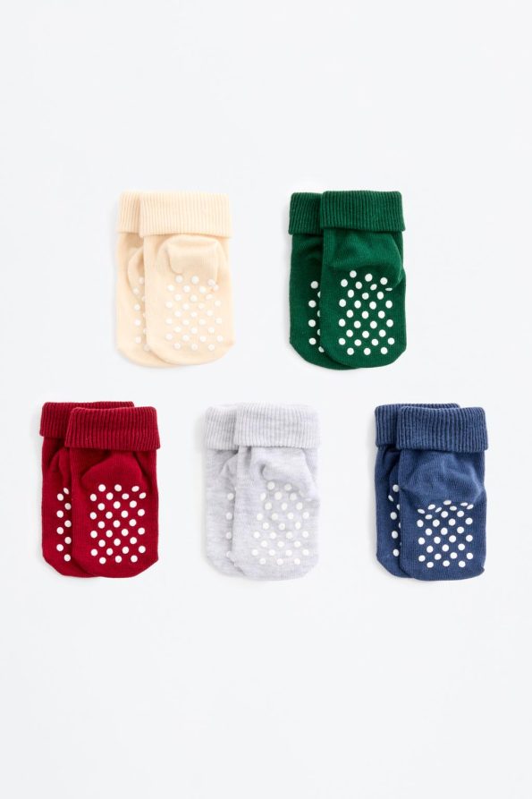 5-Pack Non-Slip Socks