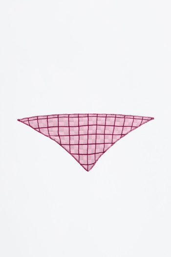 Checked Knit Bandana