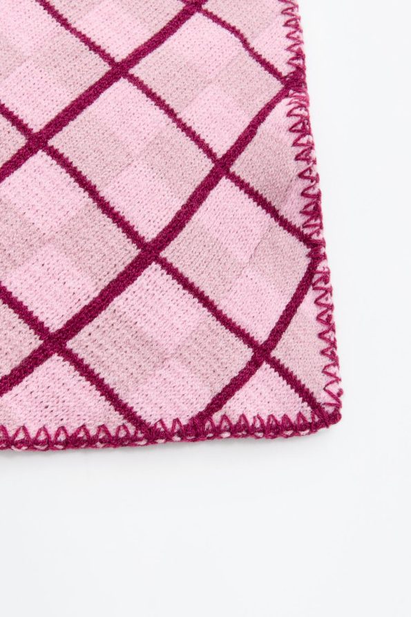 Checked Knit Bandana