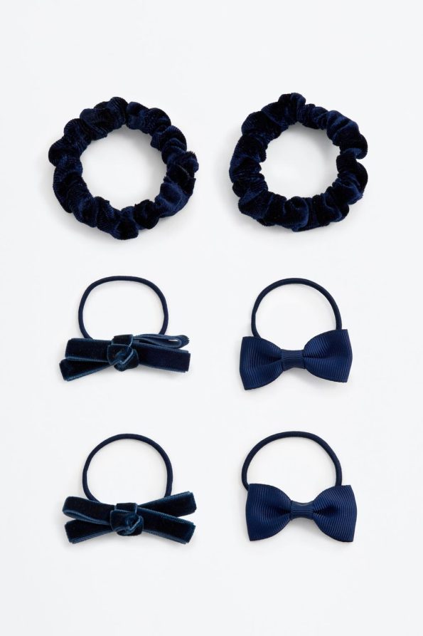 Velvet Hair Tie and Clip Set