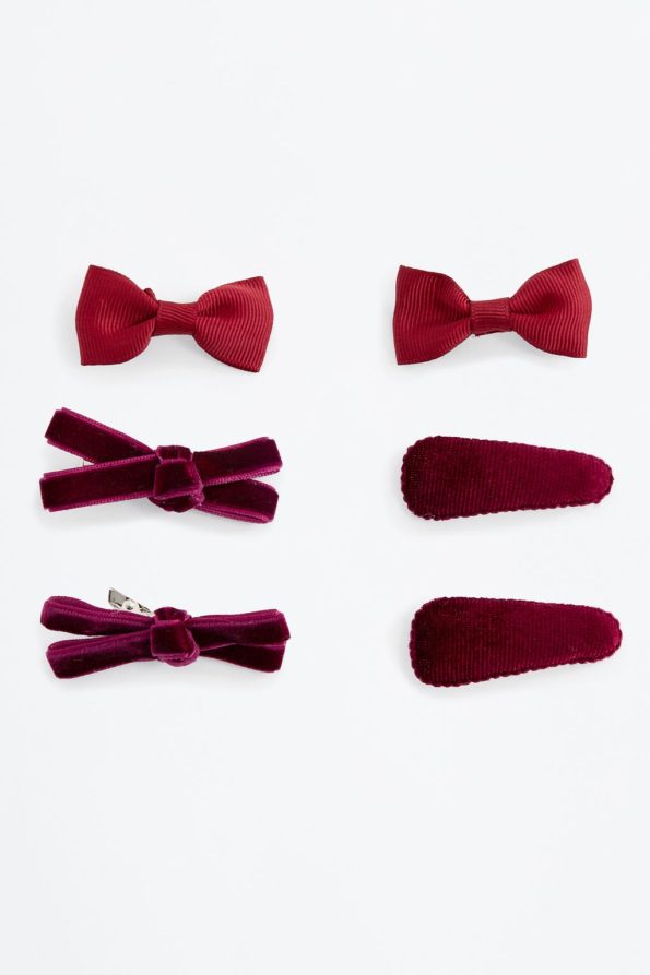 Velvet Hair Tie and Clip Set