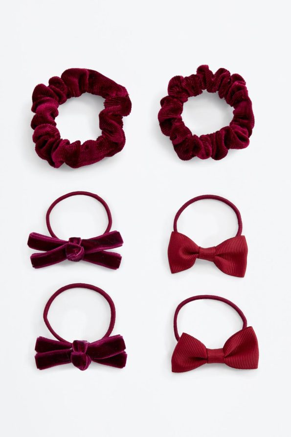 Velvet Hair Tie and Clip Set
