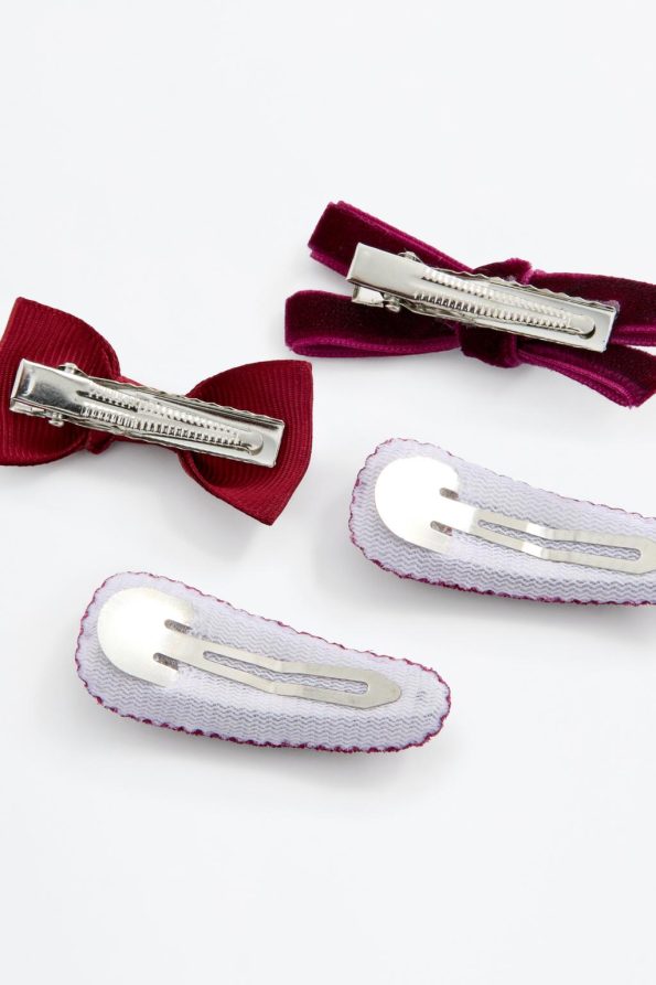 Velvet Hair Tie and Clip Set