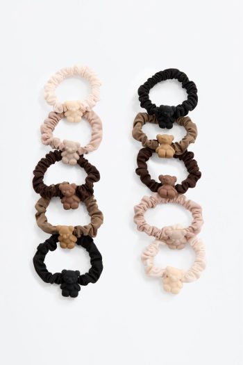 Pack of 10 Bear-themed Scrunchies