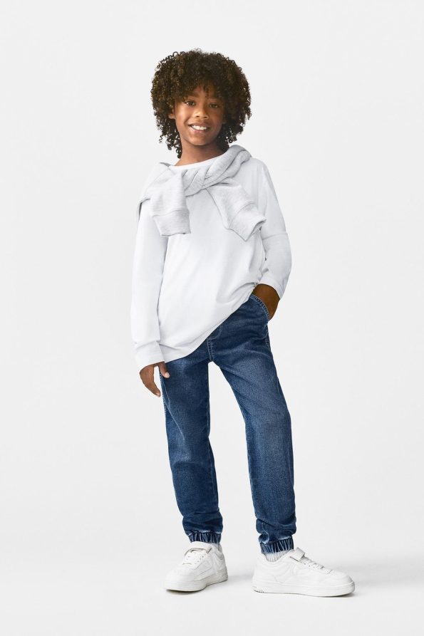 Adjustable Contrast Lace Jogger Jeans