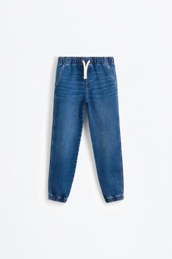 Adjustable Contrast Lace Jogger Jeans