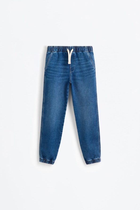 Adjustable Contrast Lace Jogger Jeans