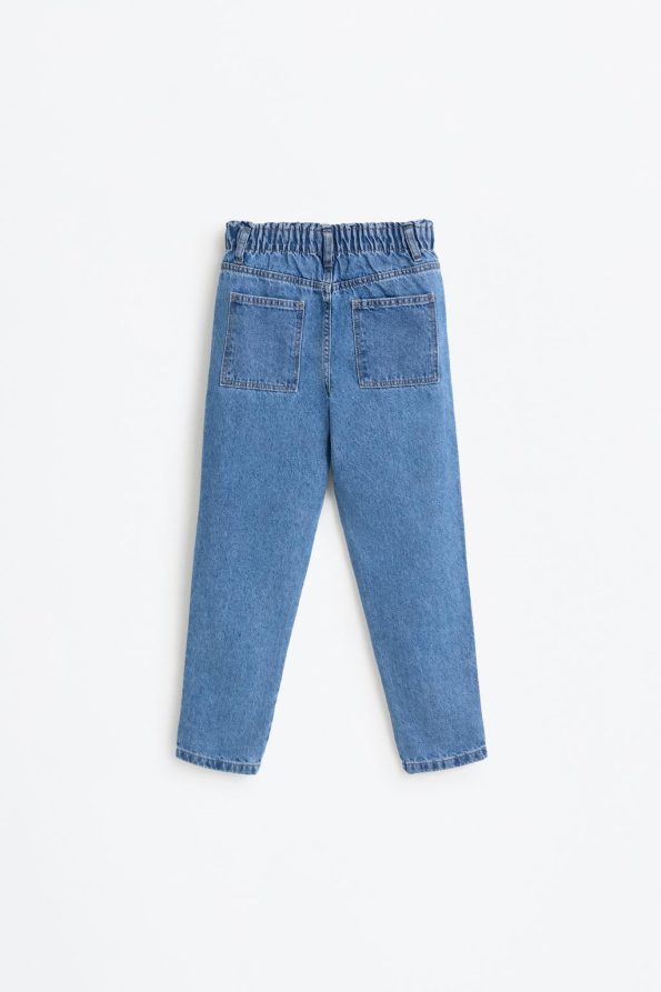Embroidered Mom Fit Jeans