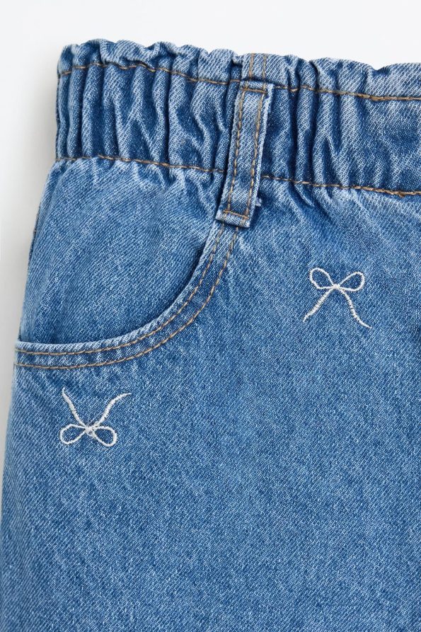 Embroidered Mom Fit Jeans