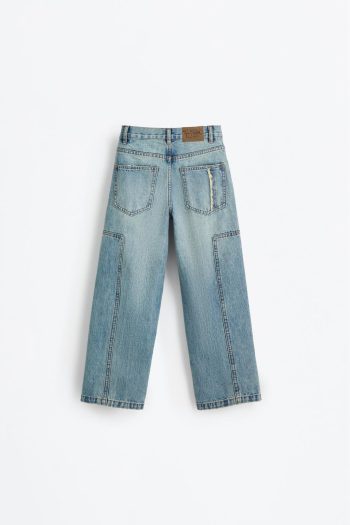 Stitched Wide Leg Jeans