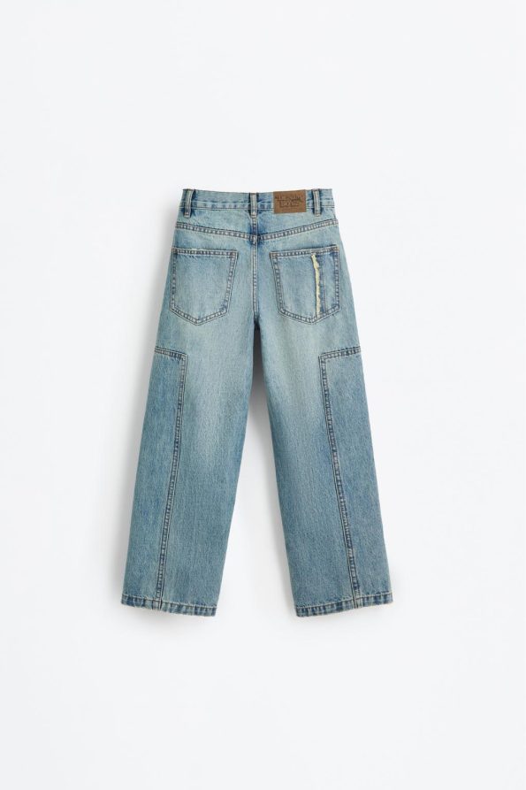 Stitched Wide Leg Jeans