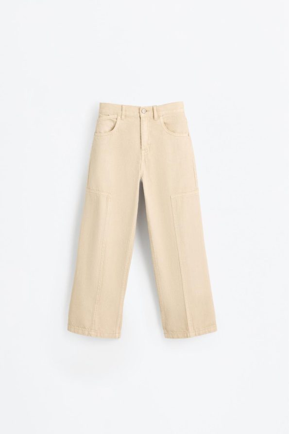 Stitched Wide Leg Jeans