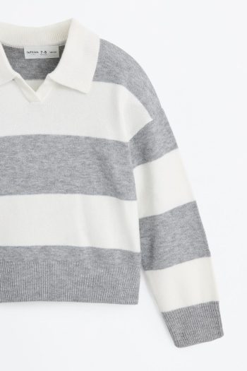 Knitted Polo Neck Sweater
