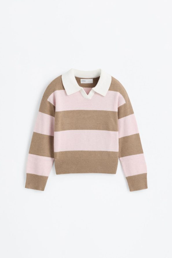 Knitted Polo Neck Sweater