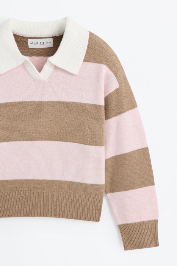 Knitted Polo Neck Sweater