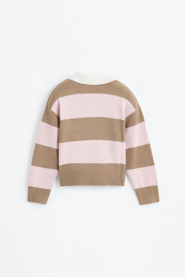 Knitted Polo Neck Sweater