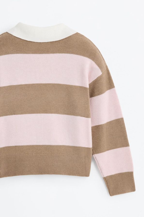 Knitted Polo Neck Sweater