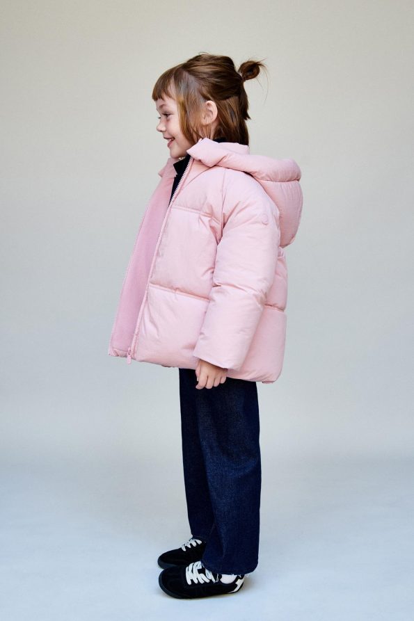 Water-Repellent Hooded Puffer Coat